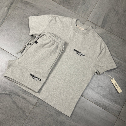 Fear Of God Essentials Short Set Oversized Streetwear Tee And Shorts