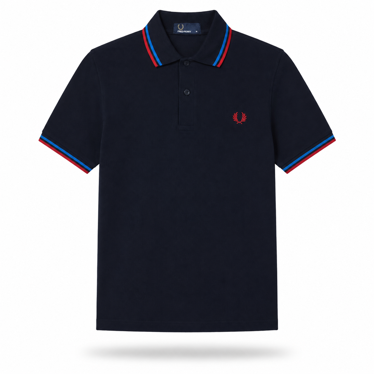 Fred Perry Men's Contrast-Tipped Cotton Polo Shirt – Slim Fit Smart-Casual Polo