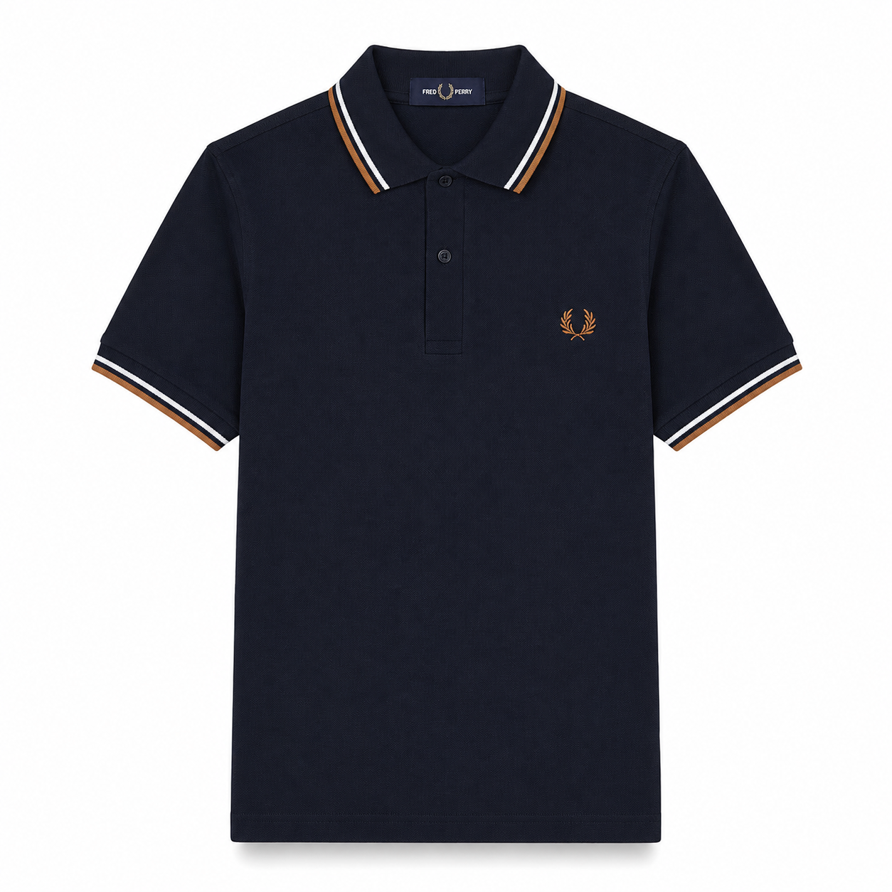 Fred Perry Men's Contrast-Tipped Cotton Polo Shirt – Slim Fit Smart-Casual Polo