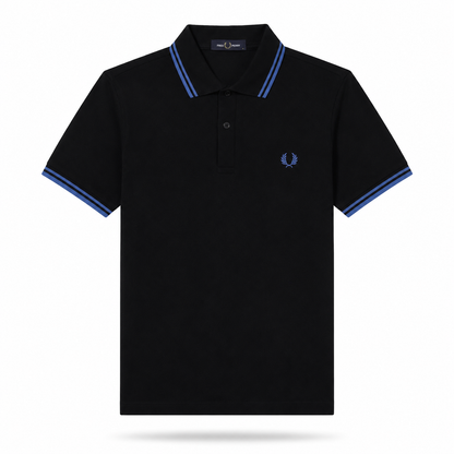 Fred Perry Men's Contrast-Tipped Cotton Polo Shirt – Slim Fit Smart-Casual Polo