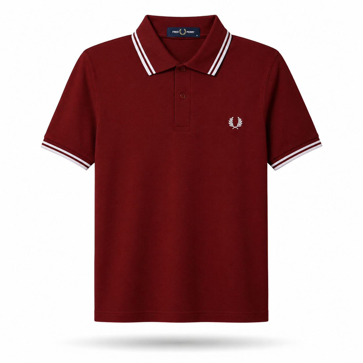 Fred Perry Men's Contrast-Tipped Cotton Polo Shirt – Slim Fit Smart-Casual Polo