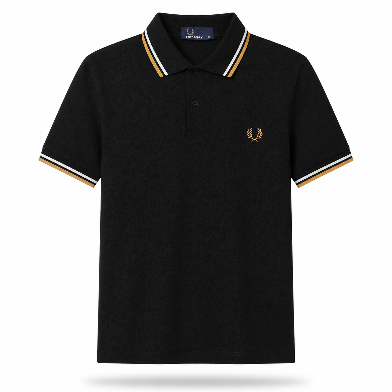 Fred Perry Men's Contrast-Tipped Cotton Polo Shirt – Slim Fit Smart-Casual Polo