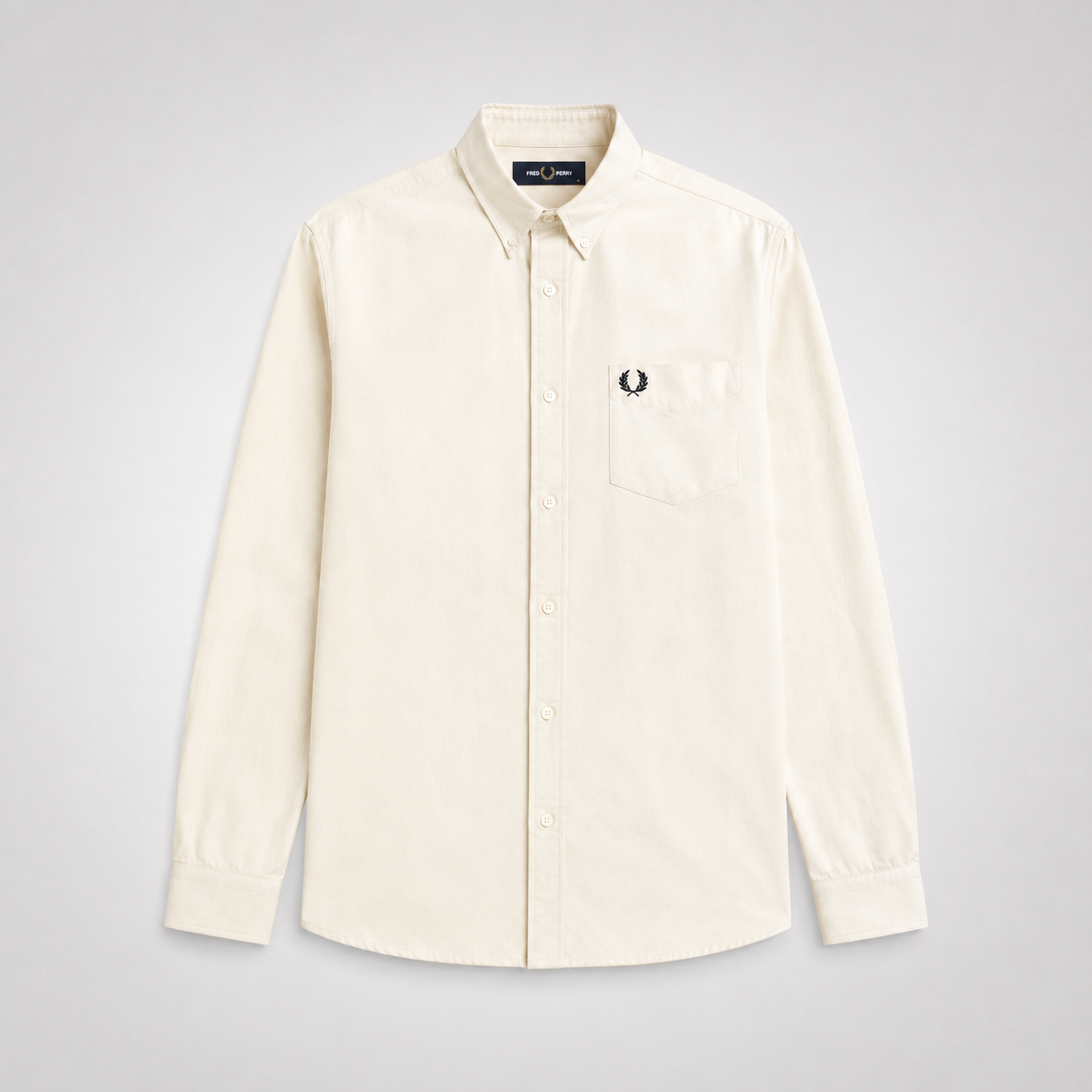 Fred Perry Men's Long Sleeve Button-Down Shirt – Premium Cotton Smart Casual Shirt