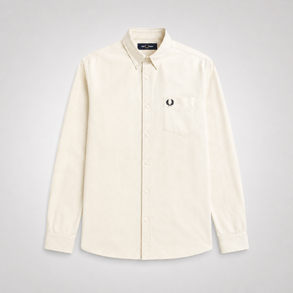 Fred Perry Men's Long Sleeve Button-Down Shirt – Premium Cotton Smart Casual Shirt