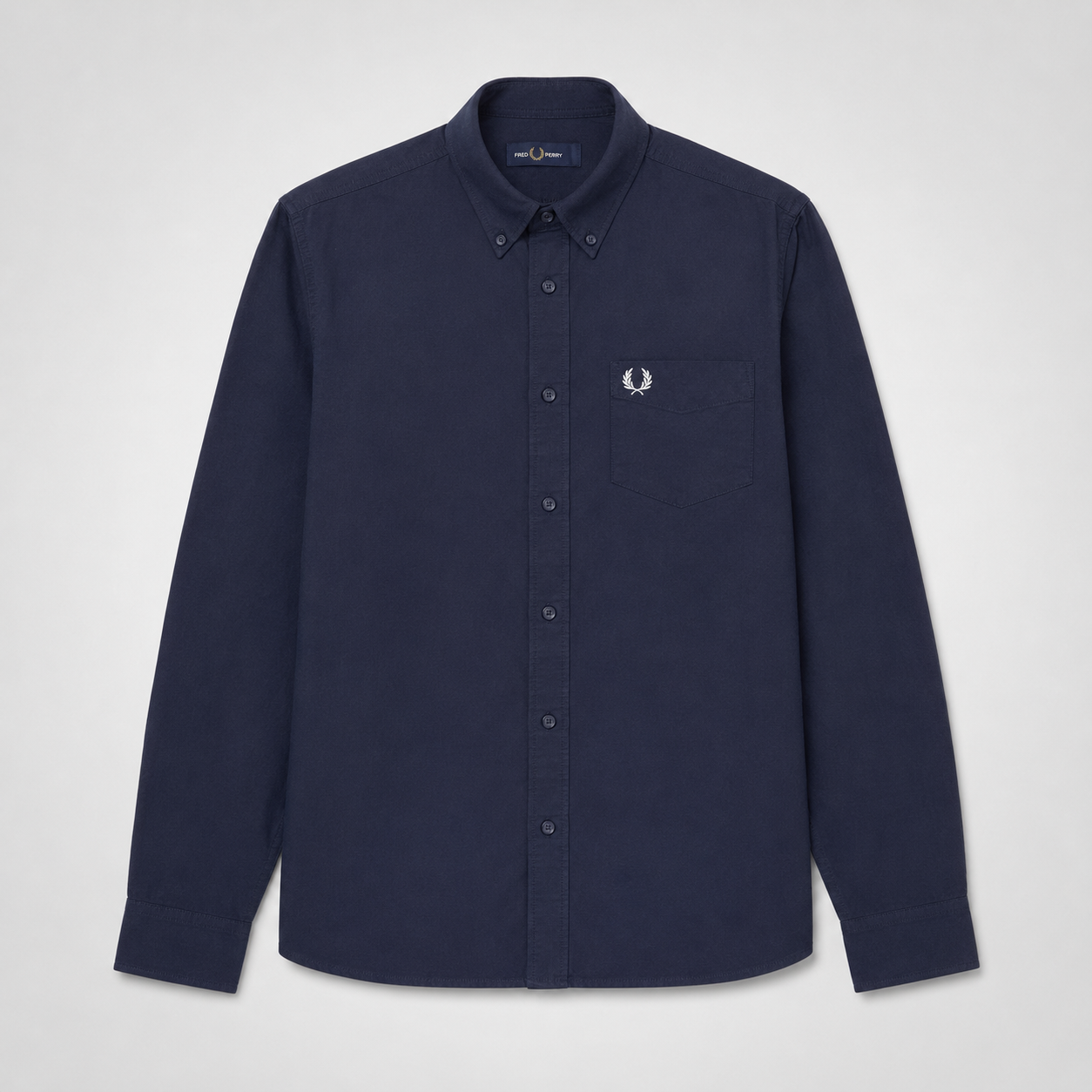 Fred Perry Men's Long Sleeve Button-Down Shirt – Premium Cotton Smart Casual Shirt