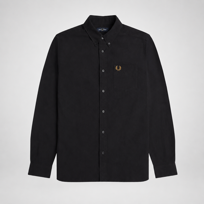 Fred Perry Men's Long Sleeve Button-Down Shirt – Premium Cotton Smart Casual Shirt