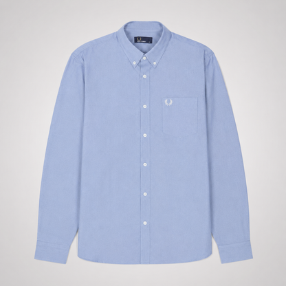 Fred Perry Men's Long Sleeve Button-Down Shirt – Premium Cotton Smart Casual Shirt