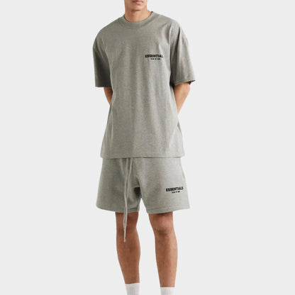 Fear Of God Essentials Short Set Oversized Streetwear Tee And Shorts
