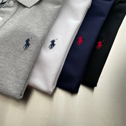 Polo Ralph Lauren Men's Cotton Polo Shirt – Premium Classic Fit Cotton Polo