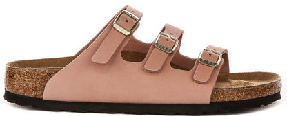 Birkenstock Florida Women’s Pink Three-Strap Sandals – Narrow Fit