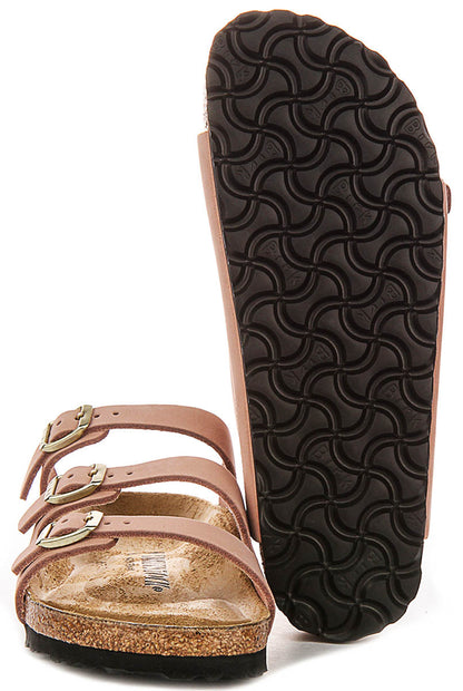 Birkenstock Florida Women’s Pink Three-Strap Sandals – Narrow Fit
